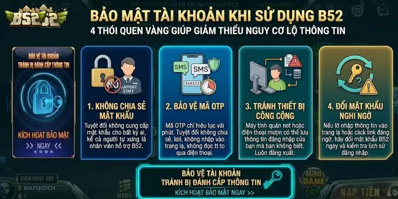 B52 | Game Bài B52Club Bom Tấn Đổi Thưởng - Tải App Chú ý bảo vệ tài khoản và dữ liệu cá nhân
