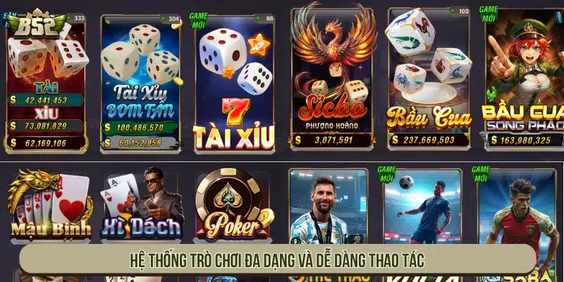 B52 | Game Bài B52Club Bom Tấn Đổi Thưởng - Tải App Hệ thống trò chơi đa dạng và dễ dàng thao tác